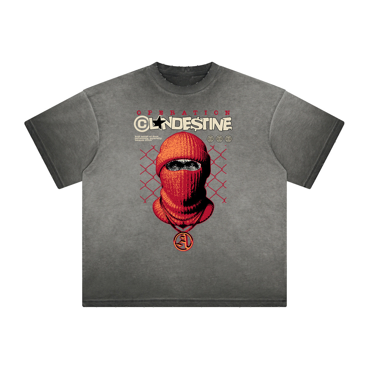 Thick Faded Gangsta Graphic Tee-INNBLAC Fashion Apparel