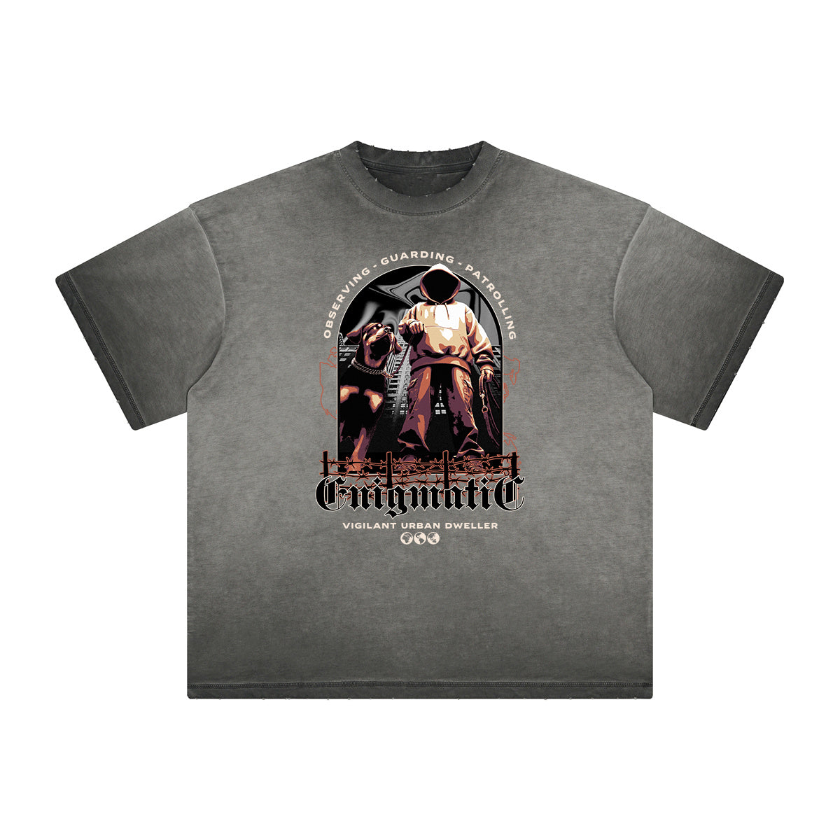 Thick Faded Gangsta Graphic Tee-INNBLAC Fashion Apparel