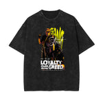 Vintage Washed Gangsta Pattern Tee-INNBLAC Fashion Apparel