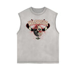 Frayed Edge Gangsta Pattern Tank Top-INNBLAC Fashion Apparel