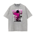 Mid Weight Faded Gangsta Graphic Tee-INNBLAC Fashion Apparel