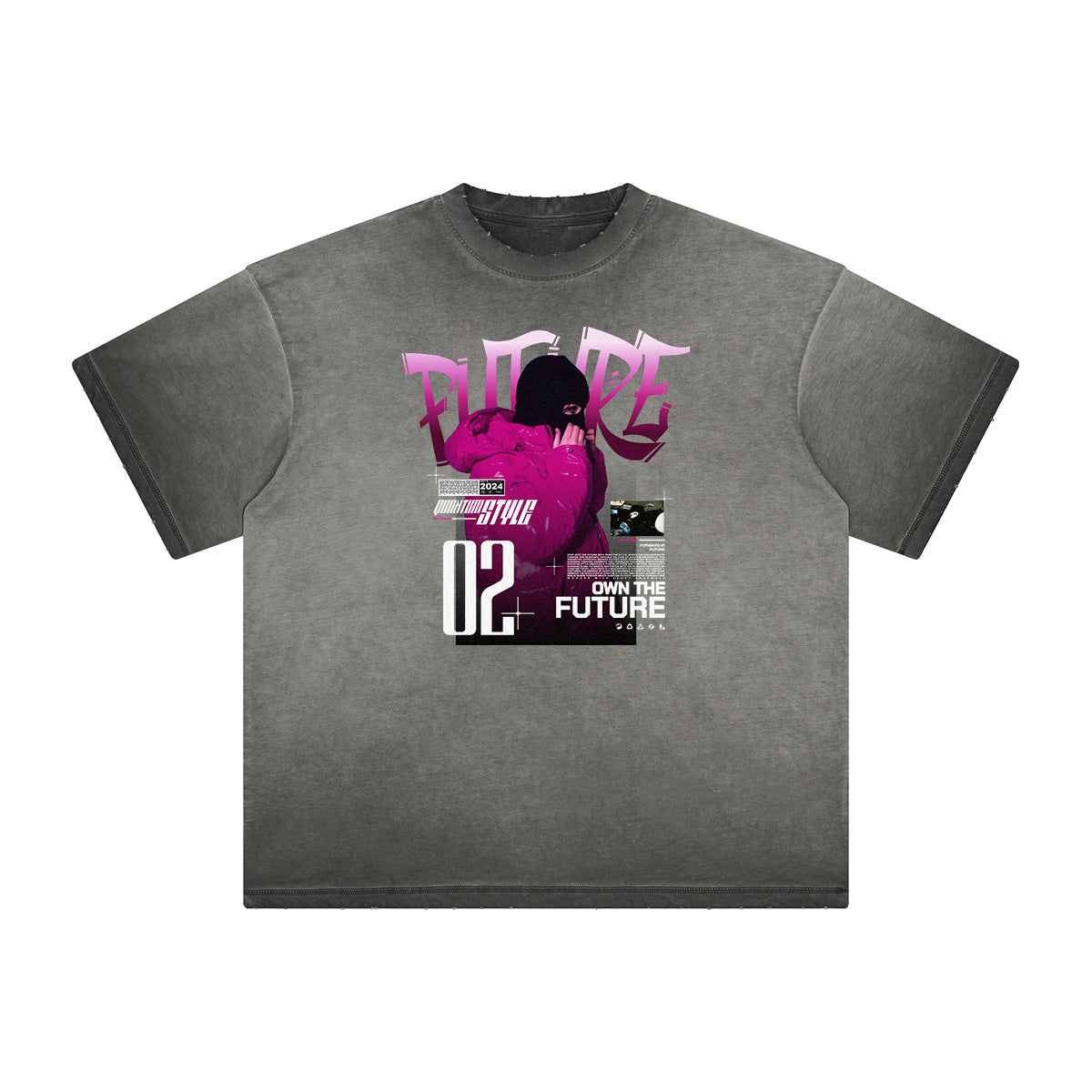 Thick Faded Gangsta Graphic Tee-INNBLAC Fashion Apparel
