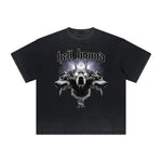 Vintage Frayed Gangsta Pattern Tee-INNBLAC Fashion Apparel