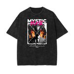 Vintage Washed Gangsta Pattern Tee-INNBLAC Fashion Apparel