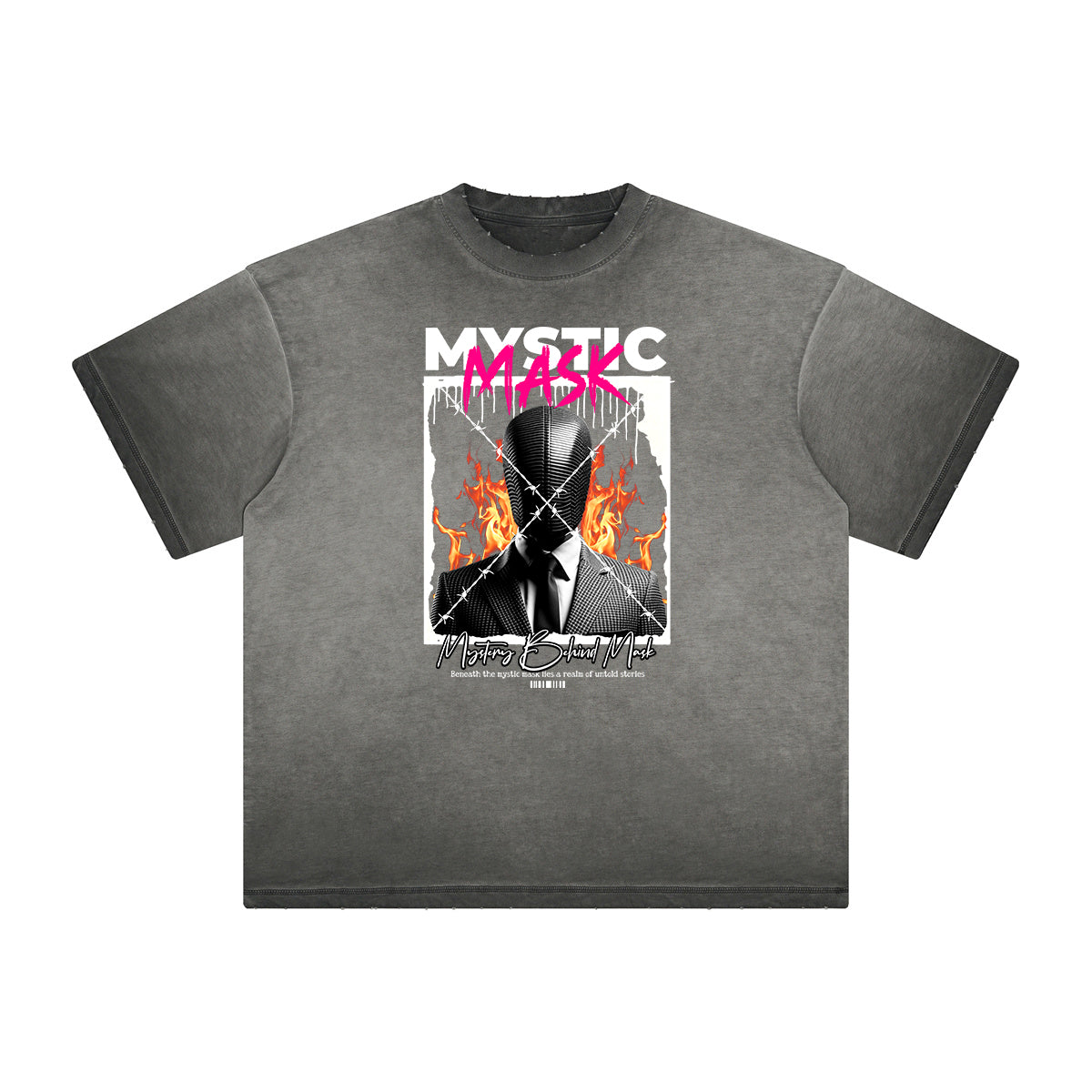 Thick Faded Gangsta Graphic Tee-INNBLAC Fashion Apparel