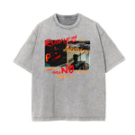 Stone Wash Gangsta Graphic Tee-INNBLAC Fashion Apparel