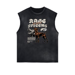 Vintage Sleeveless Gangsta Graphic Tee-INNBLAC Fashion Apparel