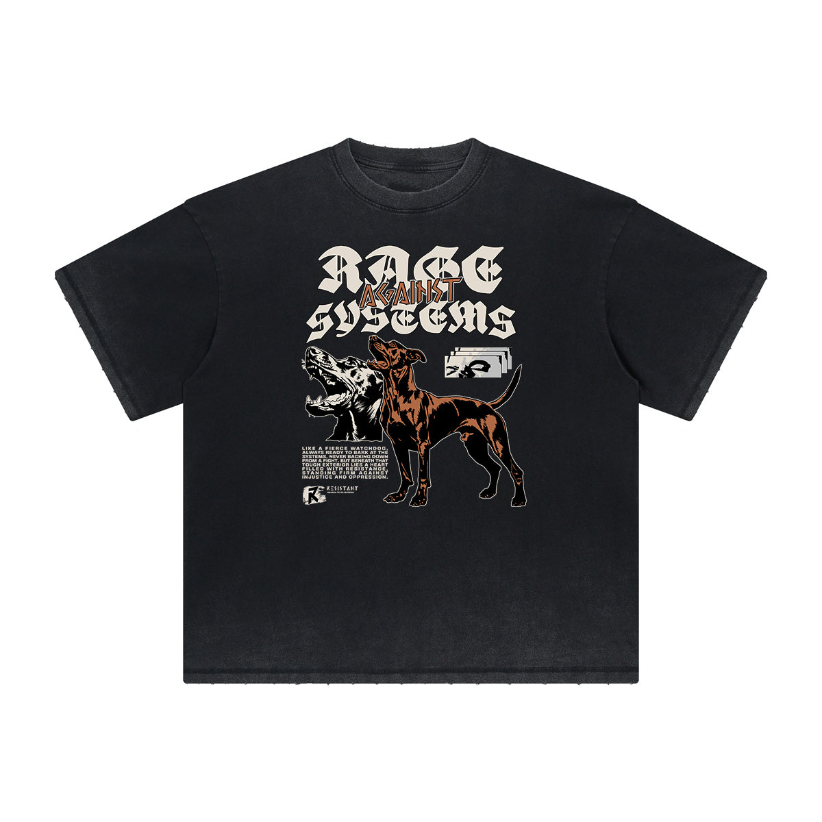 Heavyweight Gangsta Graphic Tee-INNBLAC Fashion Apparel