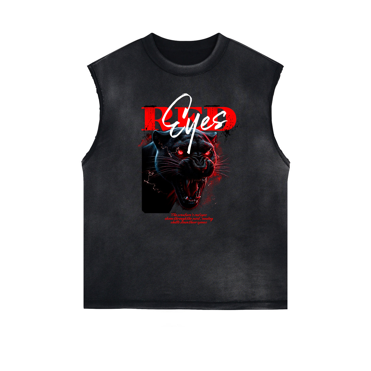 Vintage Sleeveless Gangsta Graphic Tee-INNBLAC Fashion Apparel
