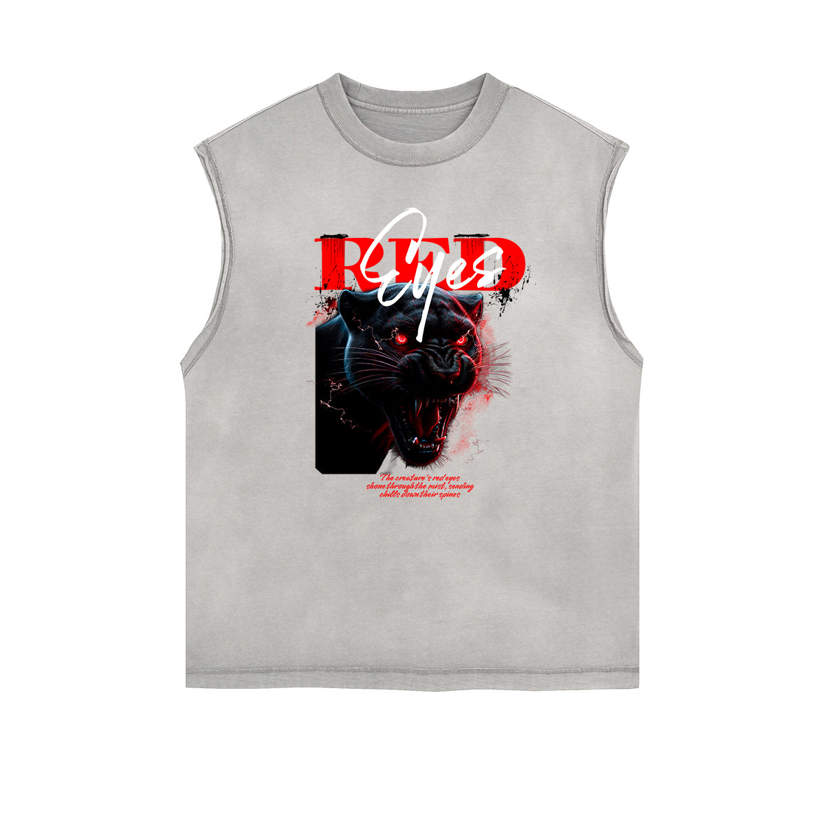 Faded Frayed Gangsta Graphic Tank Top-INNBLAC Fashion Apparel