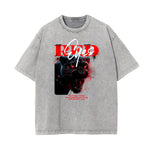 Stone Wash Gangsta Graphic Tee-INNBLAC Fashion Apparel