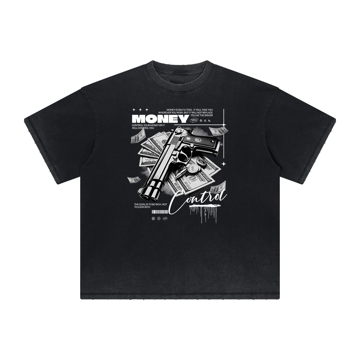Heavyweight Gangsta Graphic Tee-INNBLAC Fashion Apparel