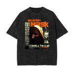 Faded Washed Gangsta Pattern Tee-INNBLAC Fashion Apparel