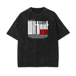 Faded Washed Gangsta Pattern Tee-INNBLAC Fashion Apparel