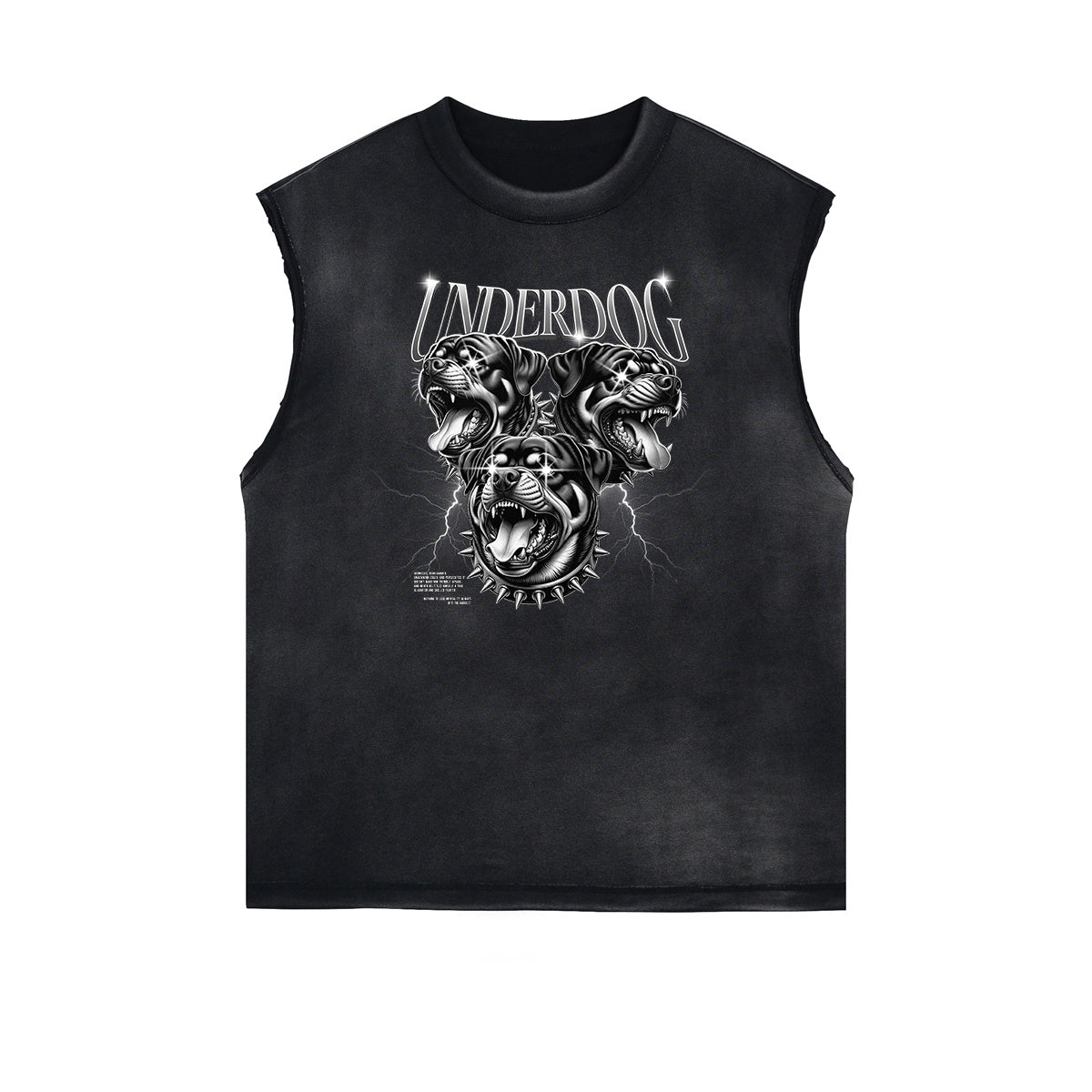 Vintage Sleeveless Gangsta Graphic Tee-INNBLAC Fashion Apparel