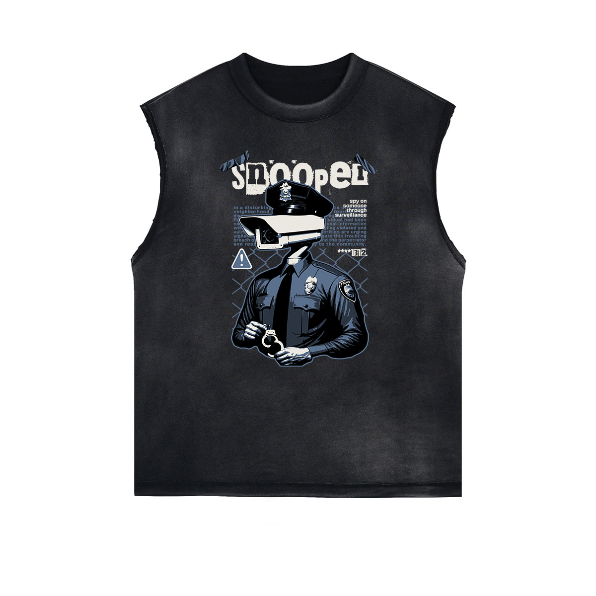 Vintage Sleeveless Gangsta Graphic Tee-INNBLAC Fashion Apparel