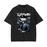 Faded Washed Gangsta Pattern Tee-INNBLAC Fashion Apparel