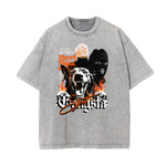 Stone Wash Gangsta Graphic Tee-INNBLAC Fashion Apparel