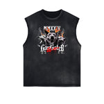 Sleeveless Rebel Soul Gangsta Pattern Tee-INNBLAC Fashion Apparel