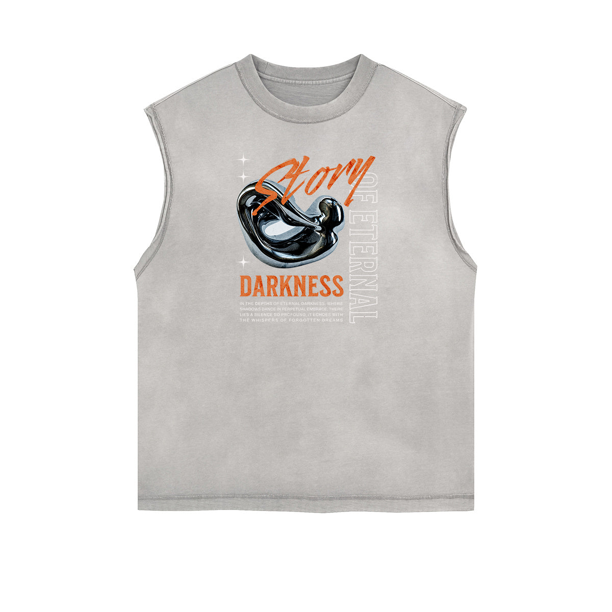 Sleeveless Chrome Y2K Streetwear Pattern Muscle Tank