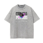Faded Chrome Y2K Streetwear Pattern Tee