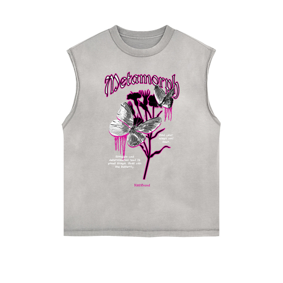 Sleeveless Chrome Y2K Streetwear Pattern Muscle Tank