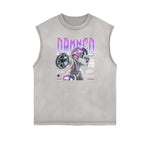 Sleeveless Chrome Y2K Streetwear Pattern Muscle Tank