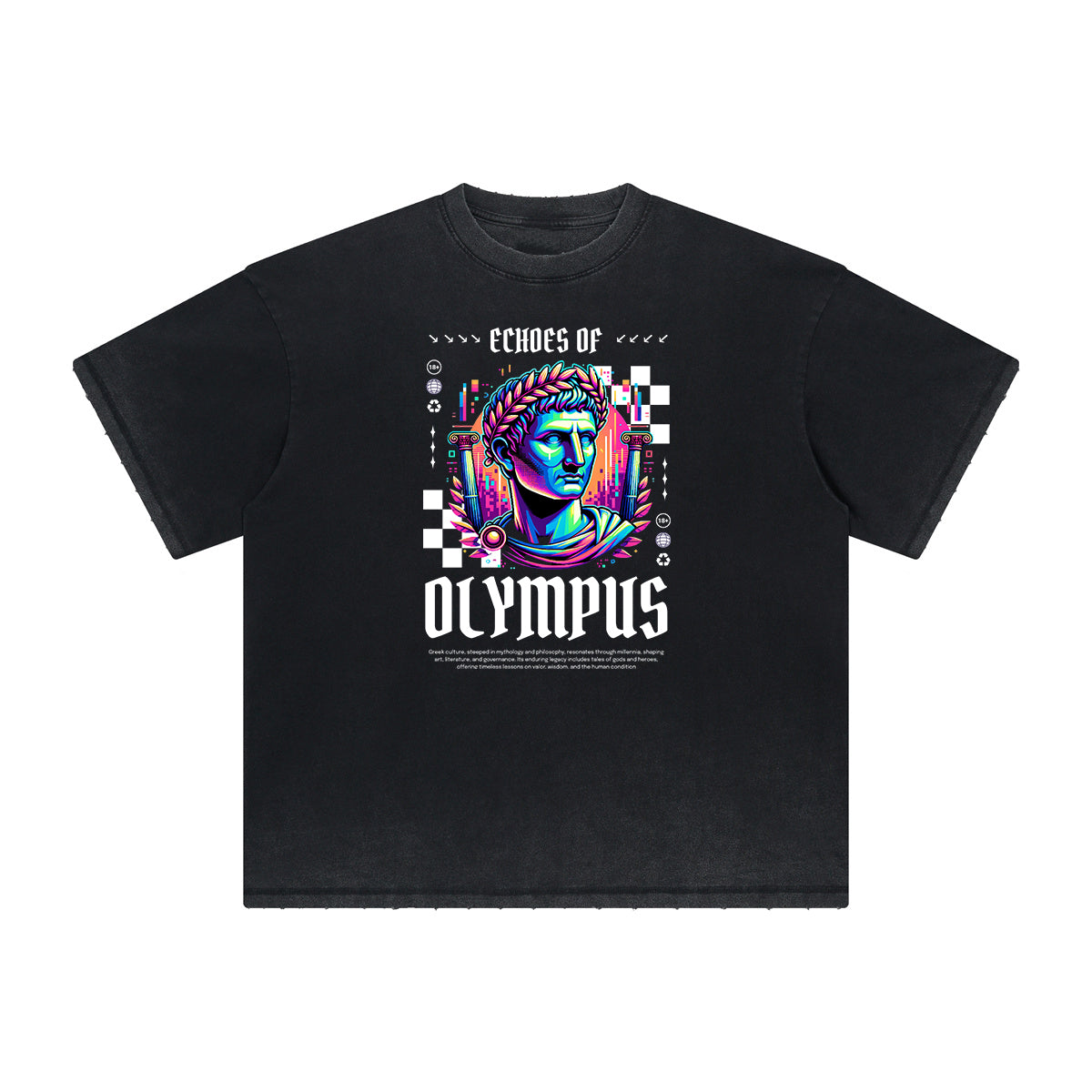 Camiseta gráfica neón Y2K de Heavyweight Vanquisher