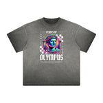 Distressed Vanquisher Neon Y2K Pattern Tee