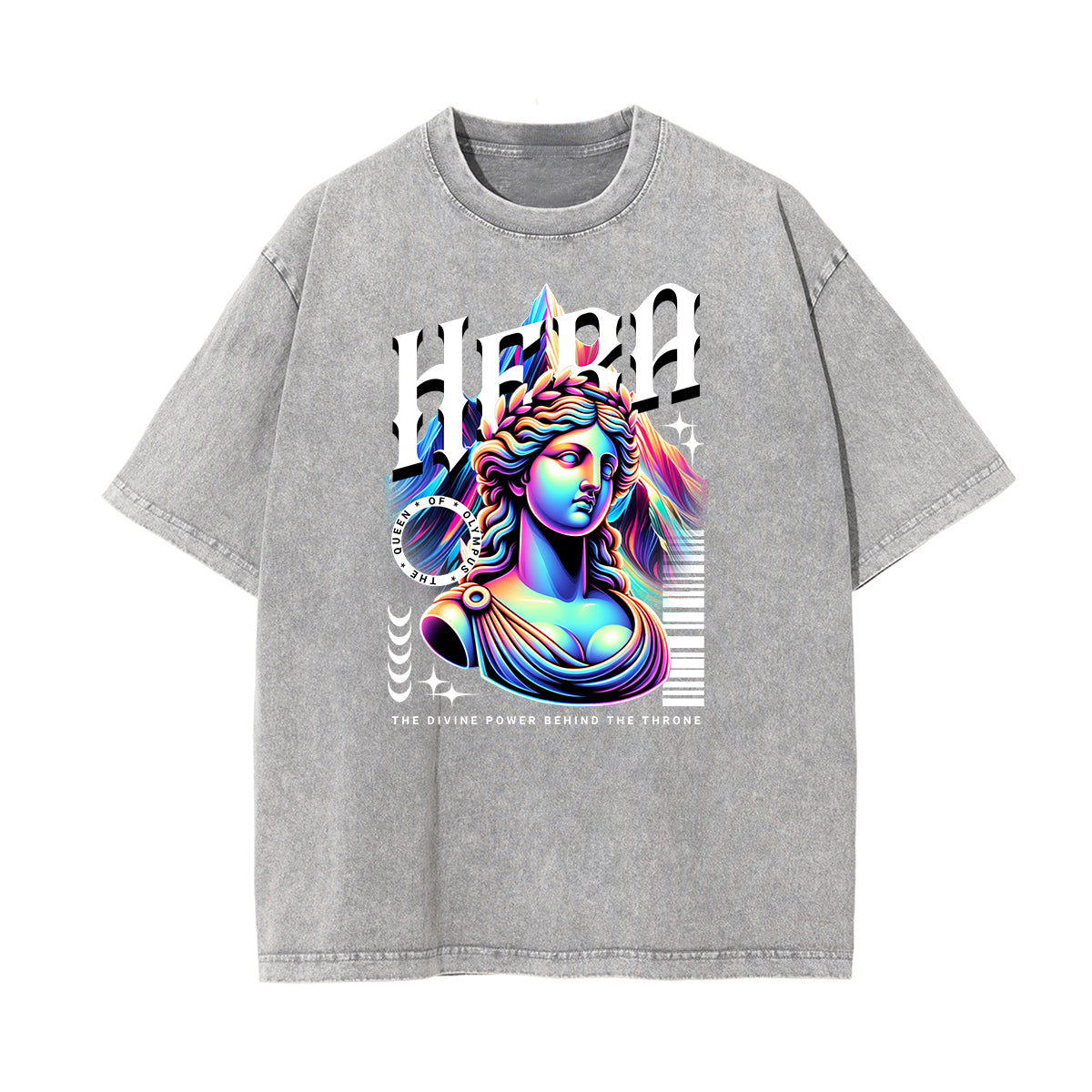 Camiseta Vanquisher lavada con estampado neón Y2K
