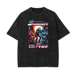 Camiseta gráfica con ilustración de lavado de piedra