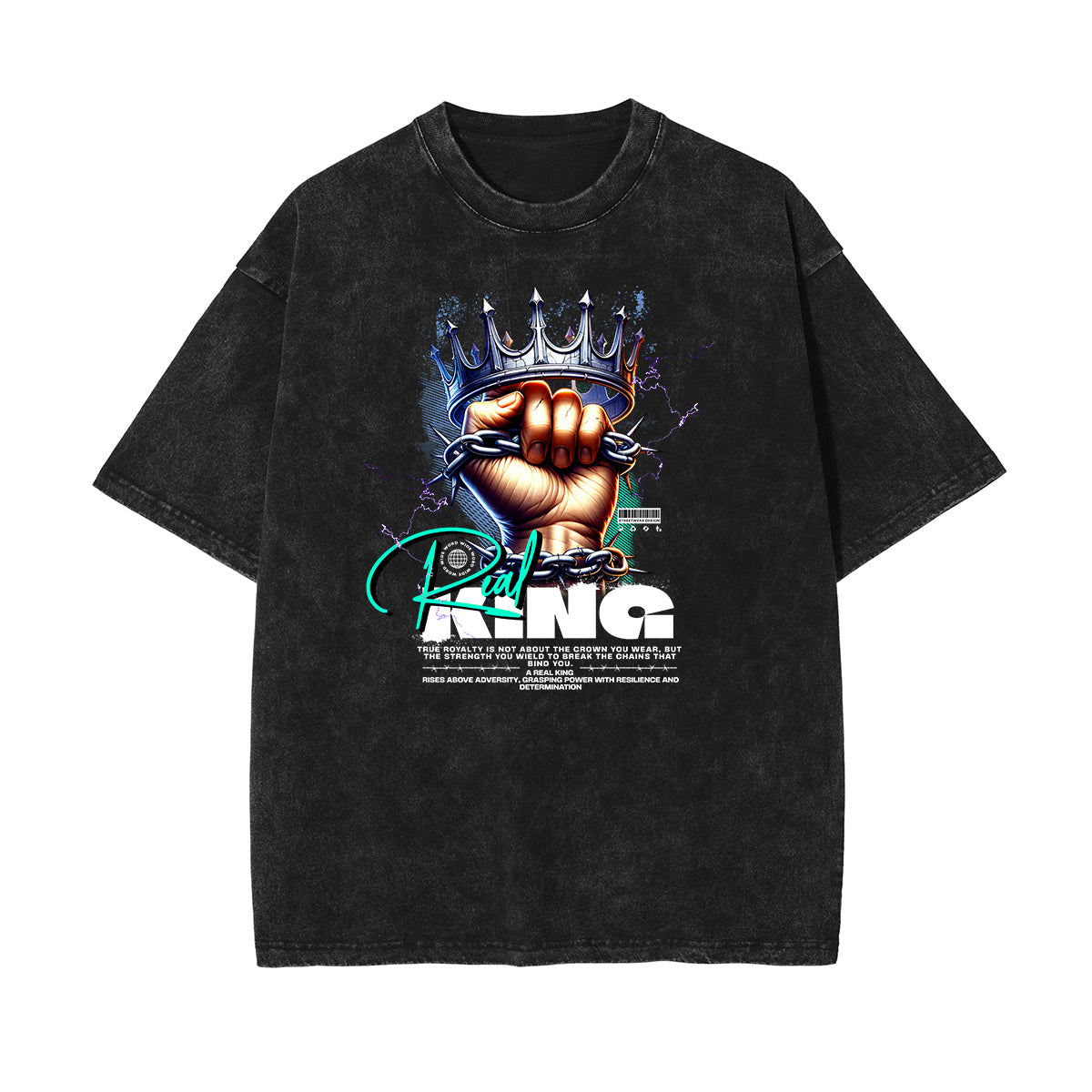 Camiseta gráfica con ilustración de lavado de piedra