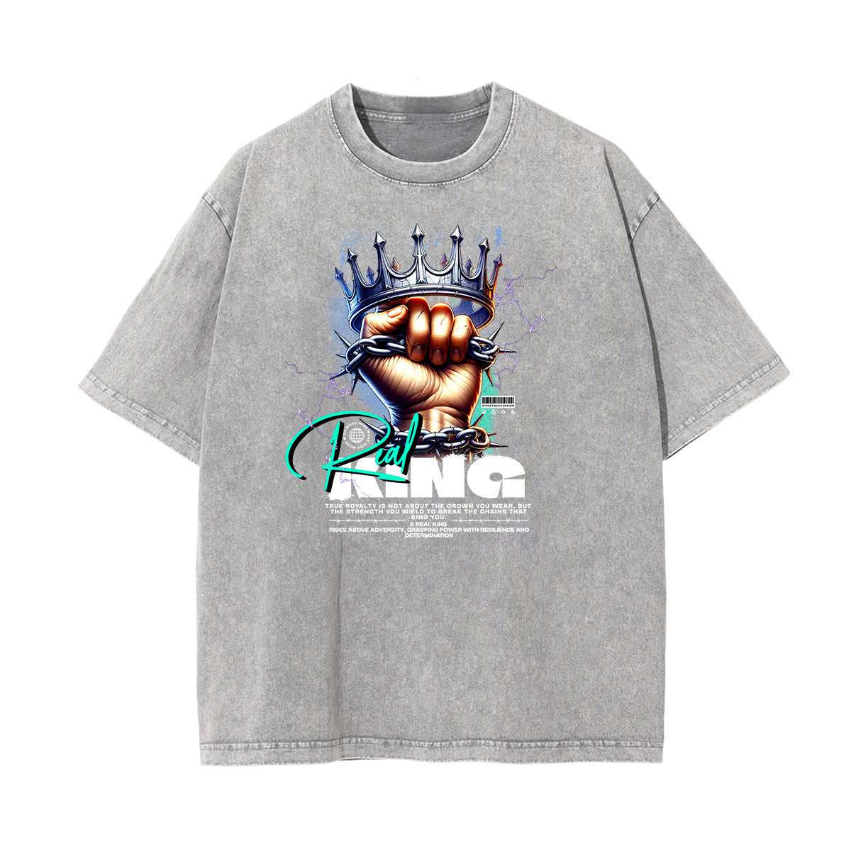 Camiseta gráfica con ilustración descolorida y lavada