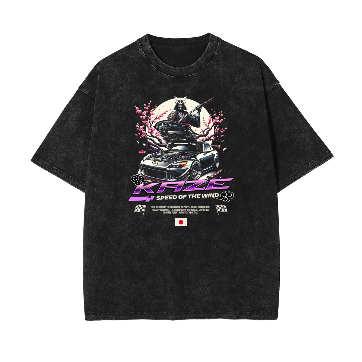 Camiseta gráfica con ilustración de lavado de piedra