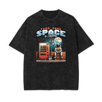 Camiseta gráfica con ilustración de lavado de piedra