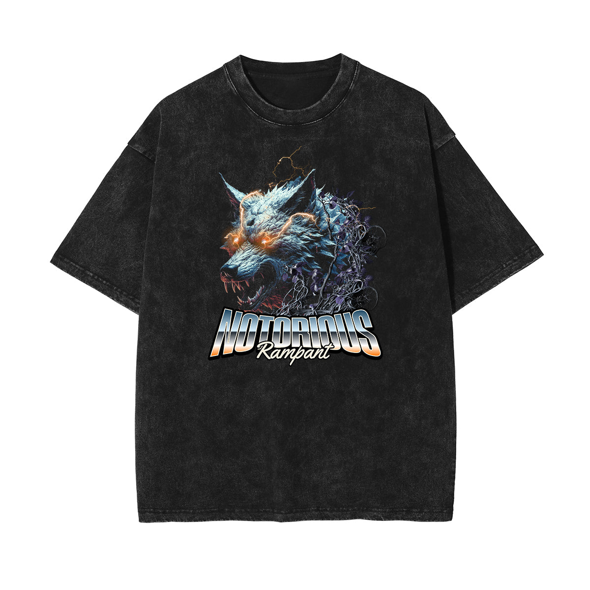 Camiseta gráfica con ilustración de lavado de piedra