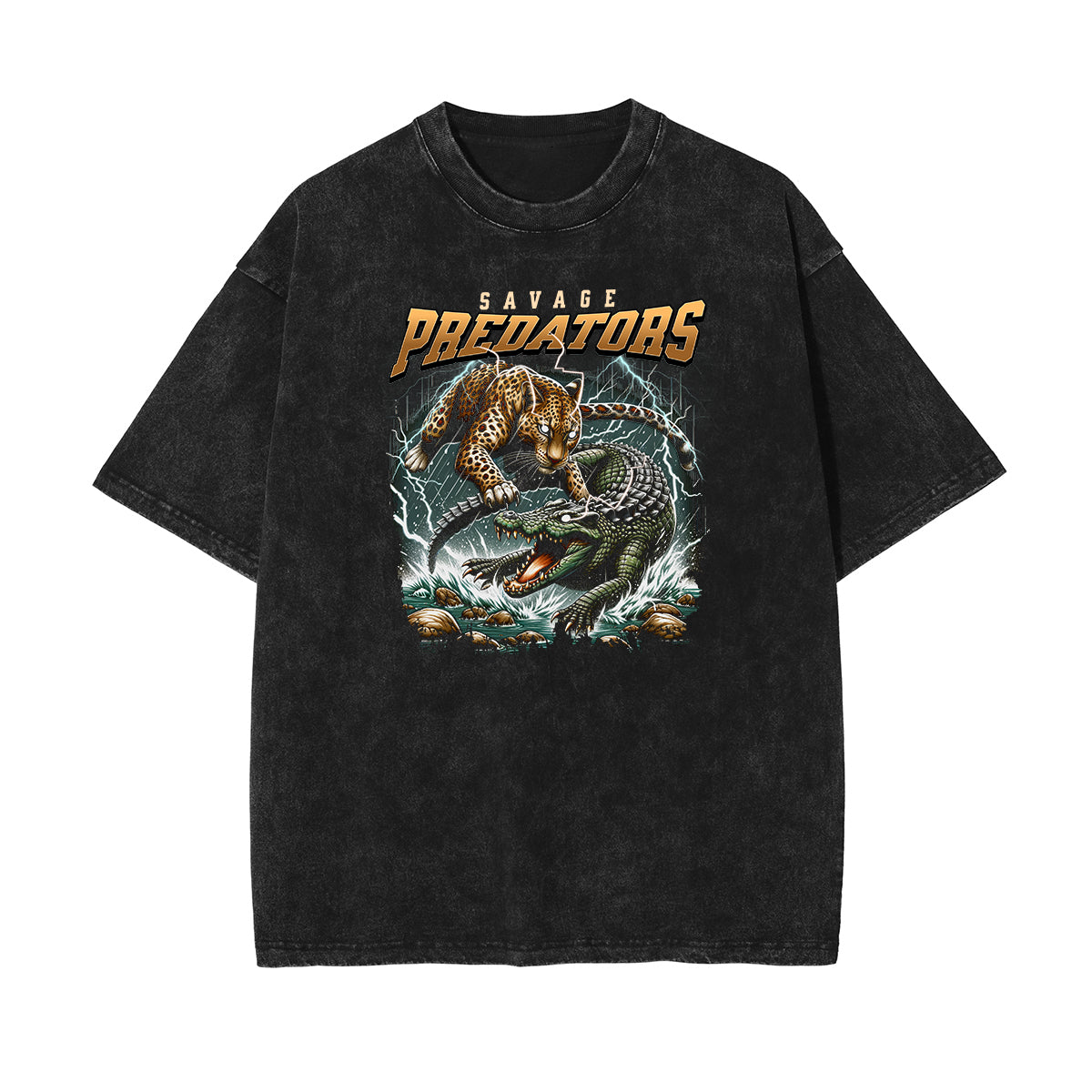 Camiseta gráfica con ilustración de lavado de piedra