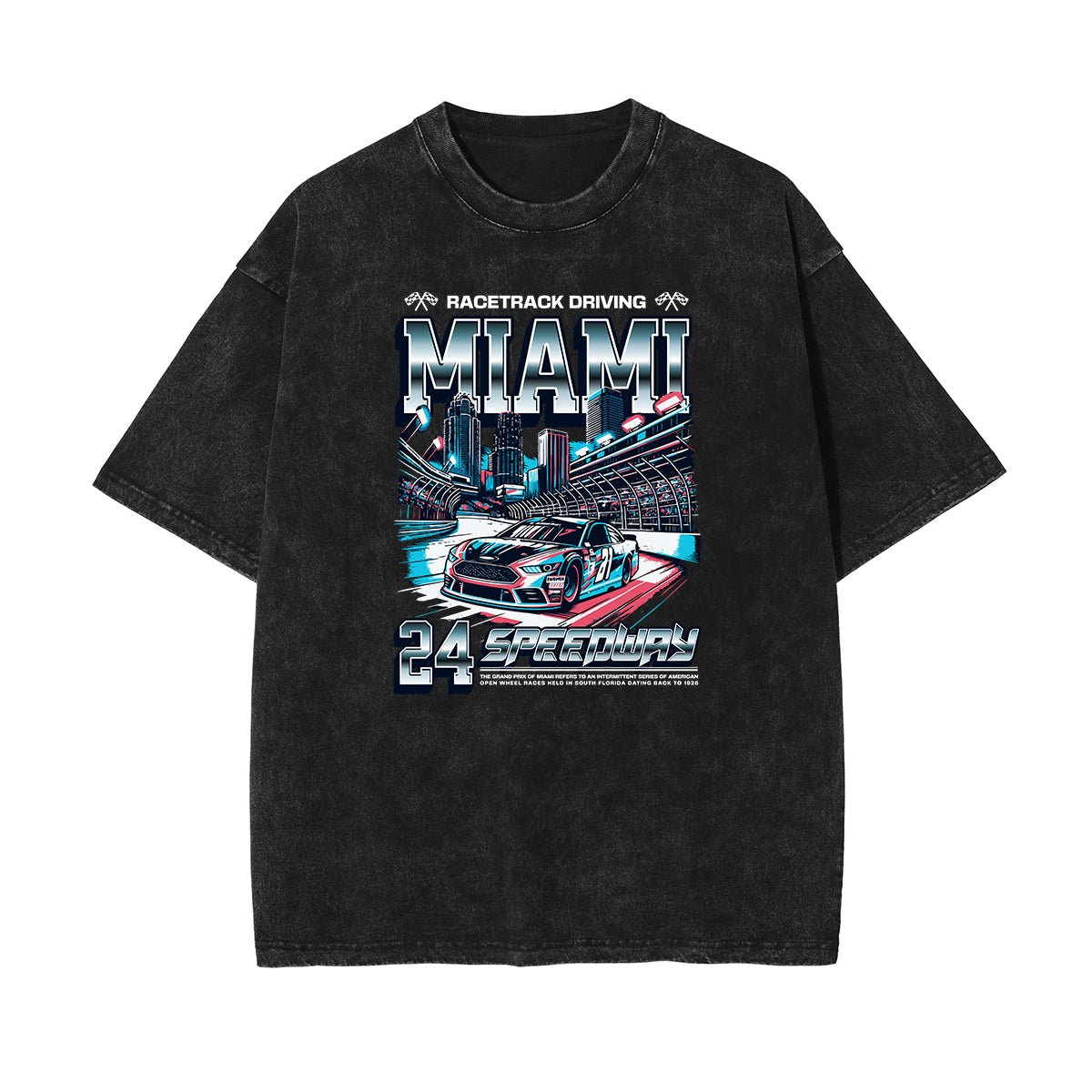 Camiseta gráfica con ilustración de lavado de piedra