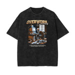 Camiseta gráfica con ilustración de lavado de piedra