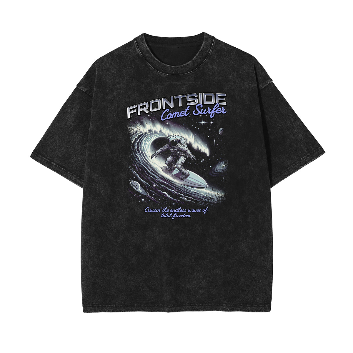 Camiseta gráfica con ilustración de lavado de piedra