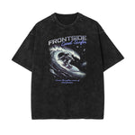Camiseta gráfica con ilustración de lavado de piedra