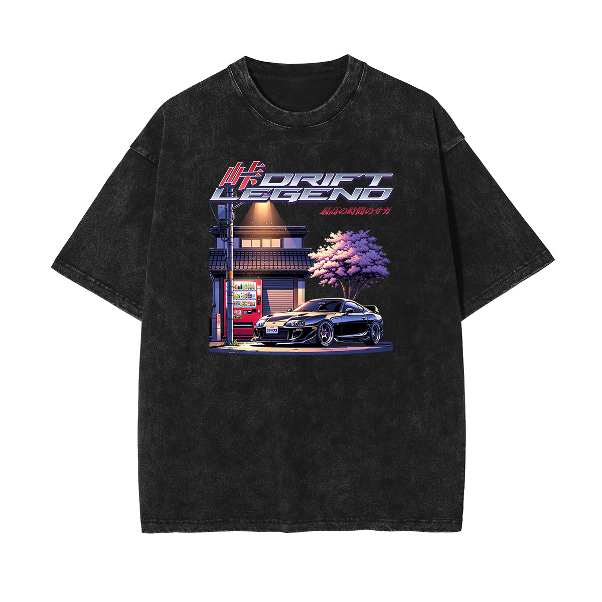 Camiseta gráfica con ilustración de lavado de piedra