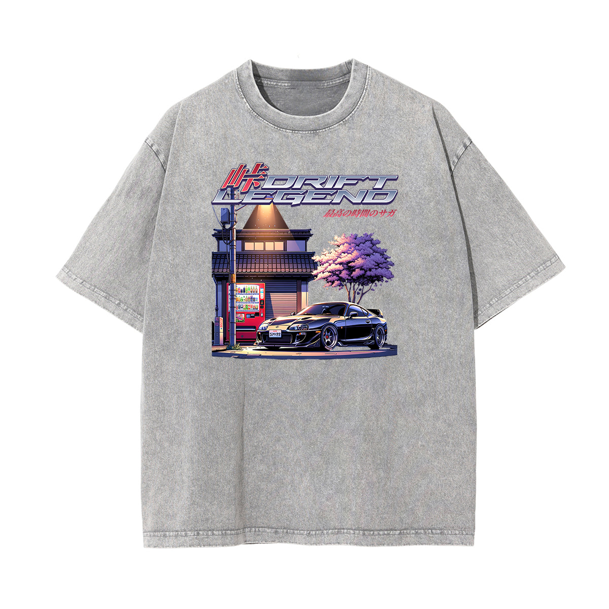 Camiseta gráfica con ilustración descolorida y lavada