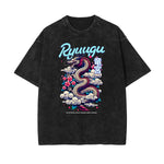 Camiseta gráfica con ilustración de lavado de piedra