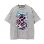 Camiseta gráfica con ilustración descolorida y lavada