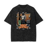 Vintage Illustration Art Graphic Black Tee