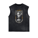 Frayed Edge Celestial & Angel Statue Muscle Tank