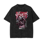 Camiseta con estampado de ángel y celestial descolorido y lavado
