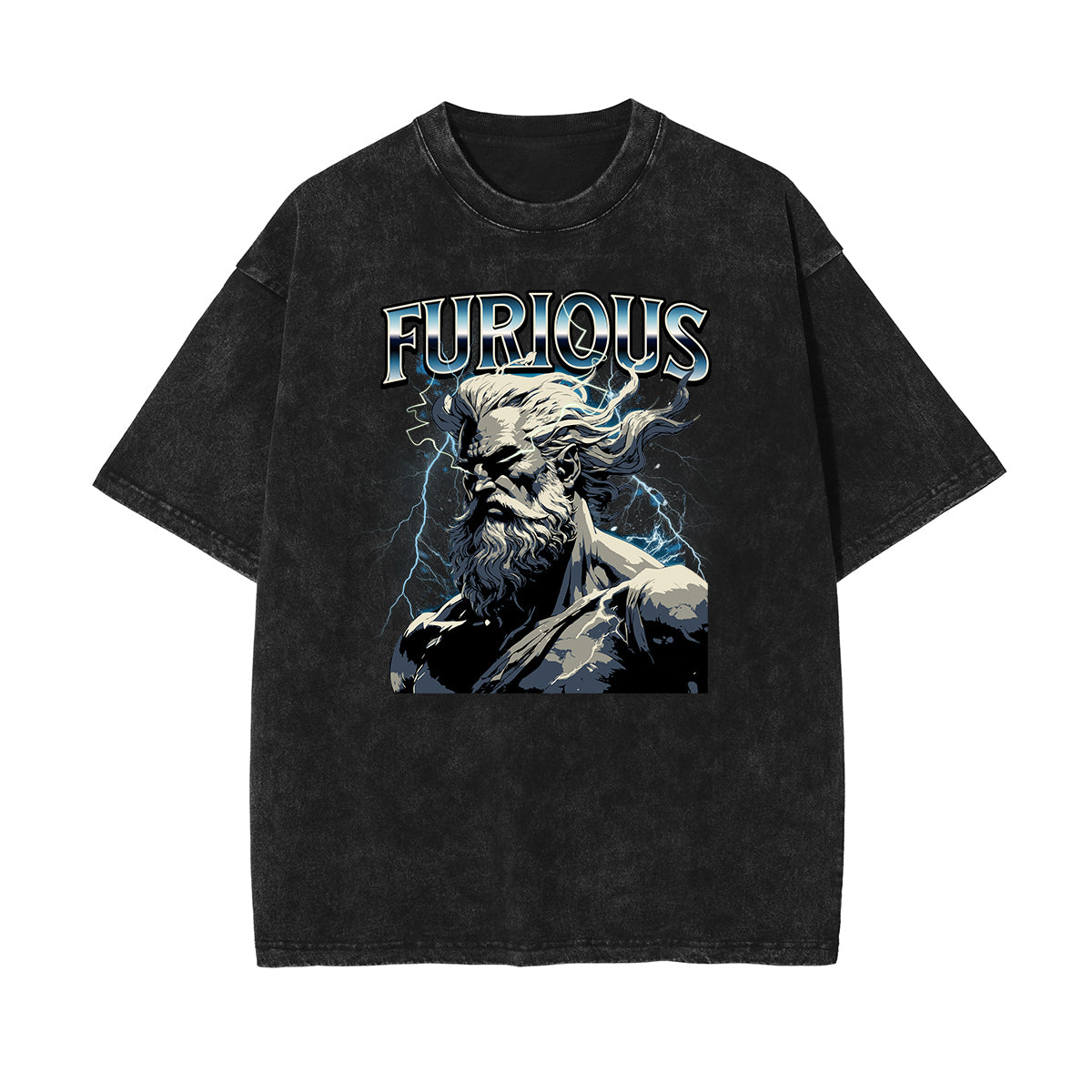 Camiseta gráfica Zeus con lavado a la piedra
