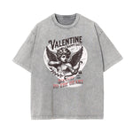 Gray Cute Cupid Cartoon Graphic Tee-INNBLAC Fashion Apparel